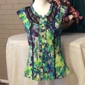 My collection lace and pleated Blouse 100% poly.